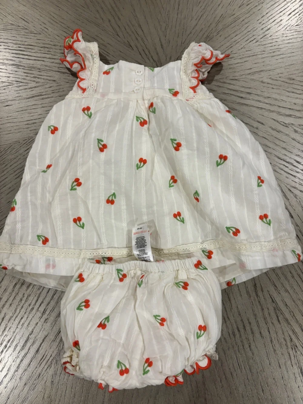 Happily Grey Cherry-Print Girls' Two-Piece Matching Set